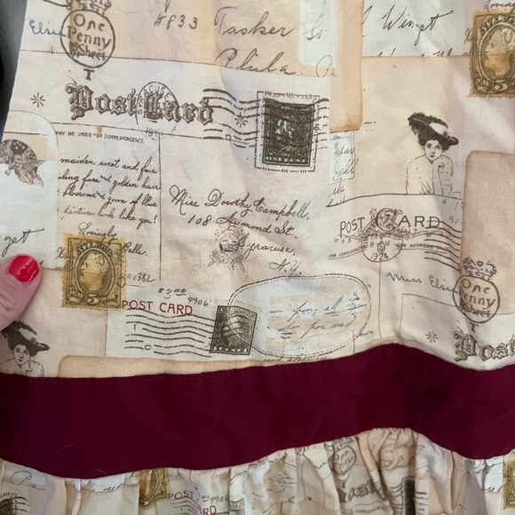 Vintage handmade postcard apron - Picture 4 of 8